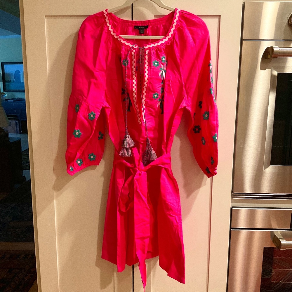 J Crew short dress, beach cover up, size L